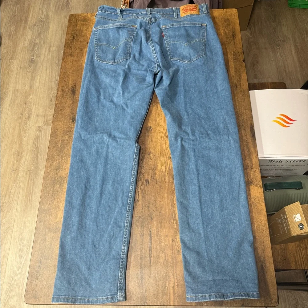 Levi’s Men’s 505 Regular Fit 38x32 Light Blue Stretch Jeans